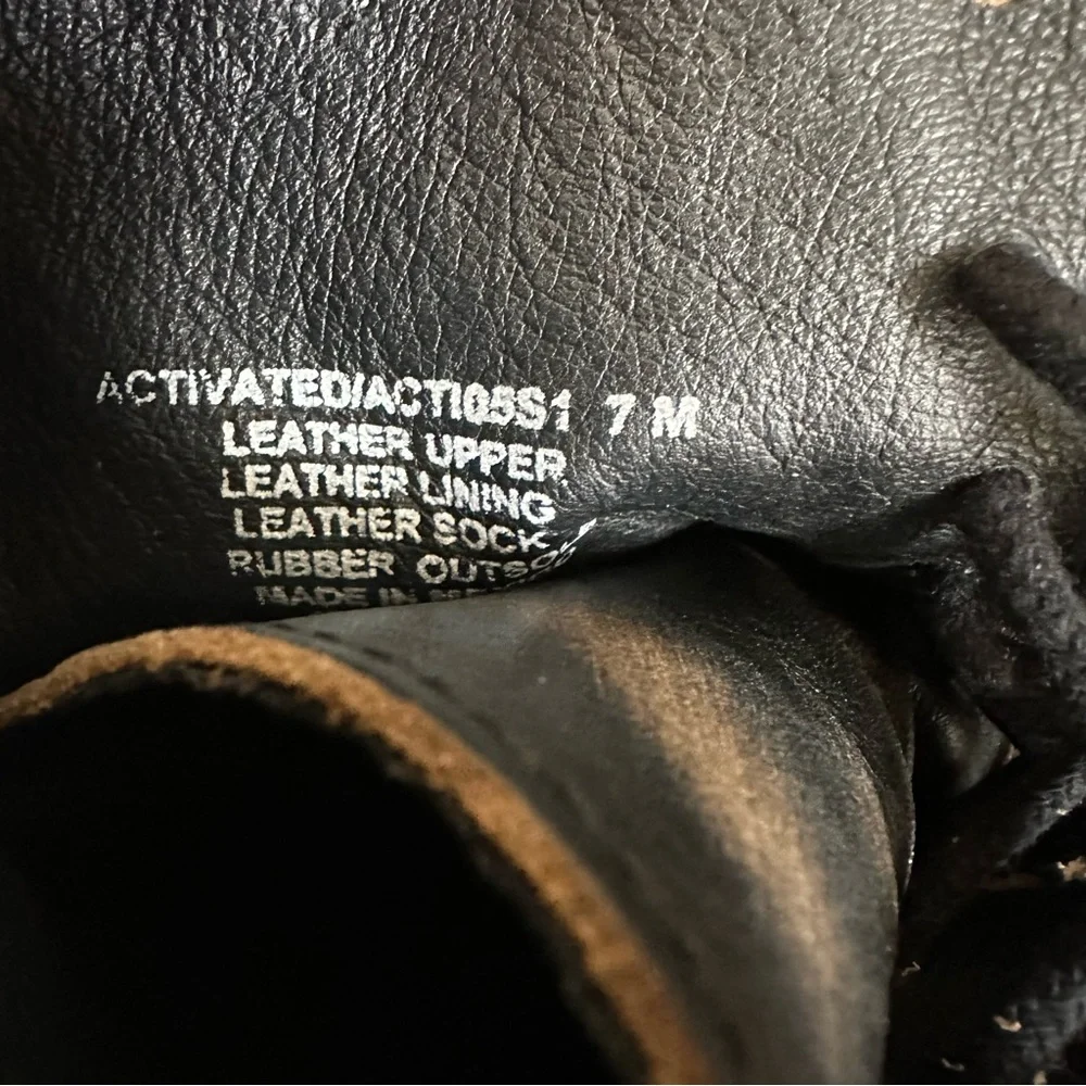 Steve Madden Leather Leopard Studded Moto Combat Boots EUC - Picture 8 of 16